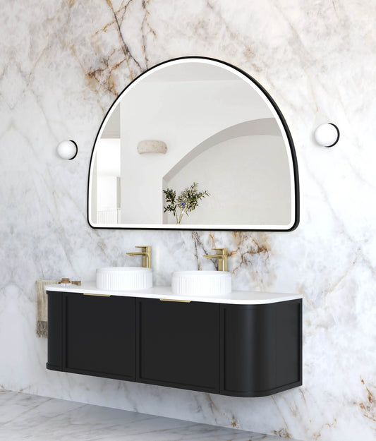 LED Moonlight Archie 1000x1500 Black Metal Frame Mirror