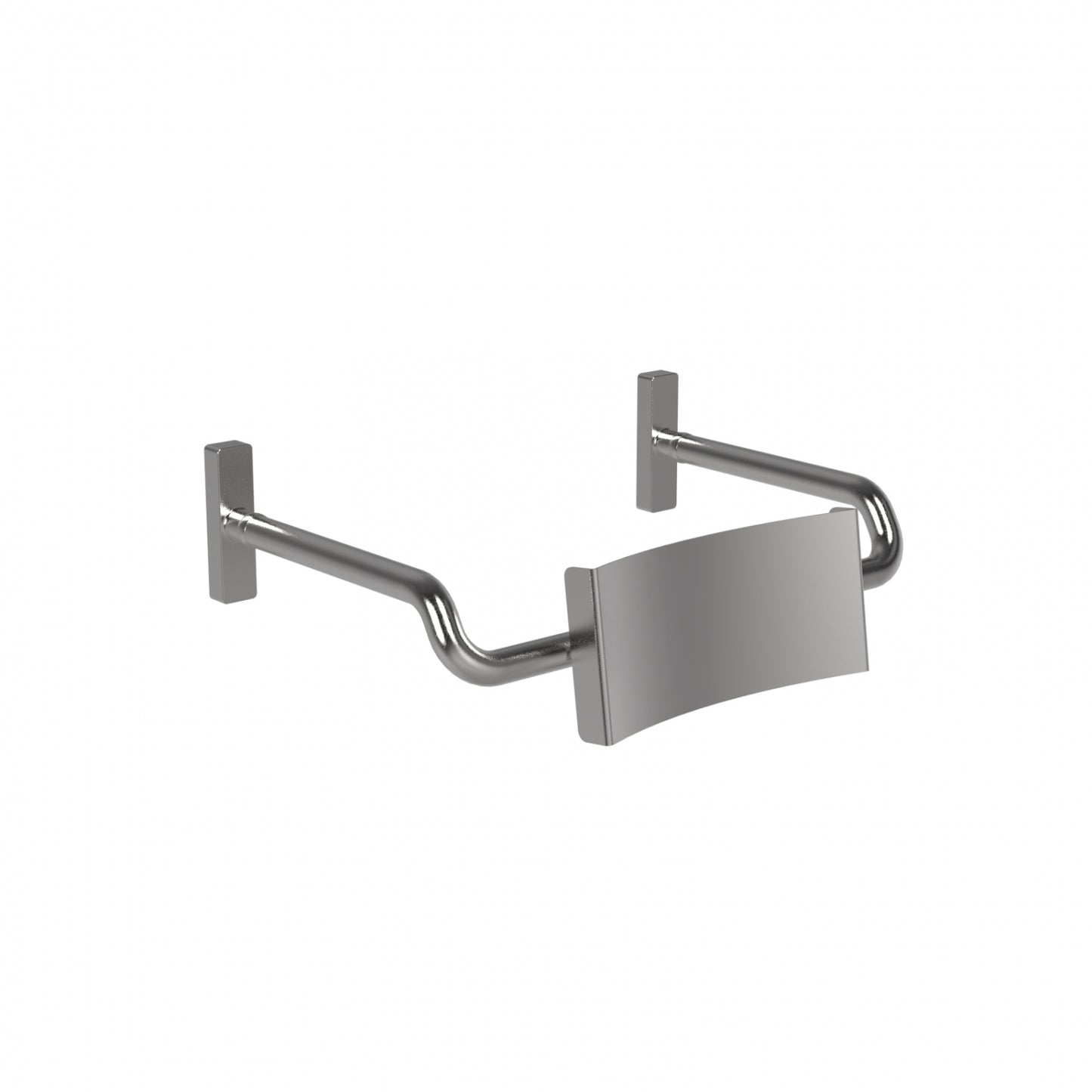 600mm W Surface Mounted Backrest for Accessible Toilet - 600mm W x 160mm H - Satin