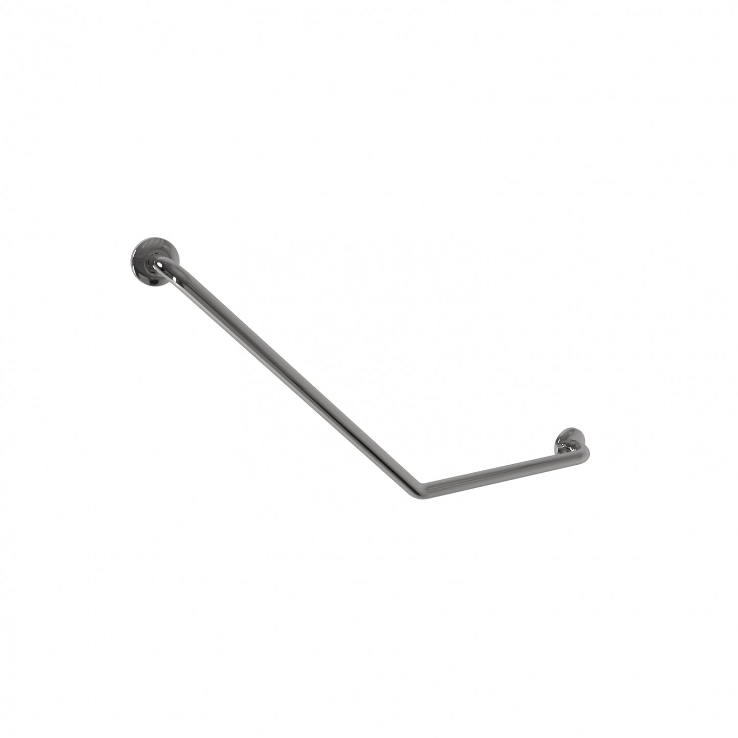 RH 450mm Surface Mounted 45 Degree Grab Rail - RH 450mm x 700mm - Satin