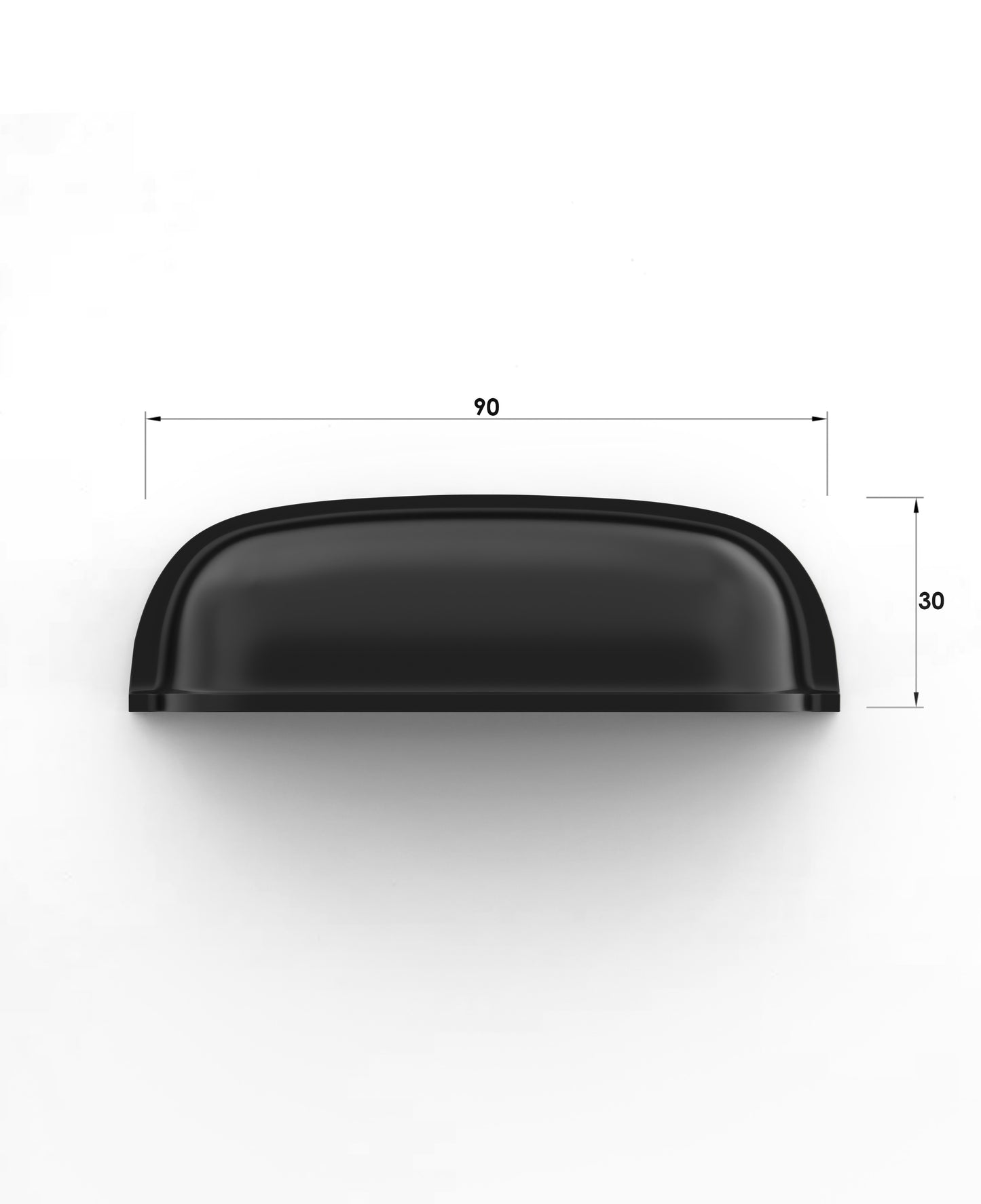 Newport - 90mm Black Handle (Premium Solid Brass )