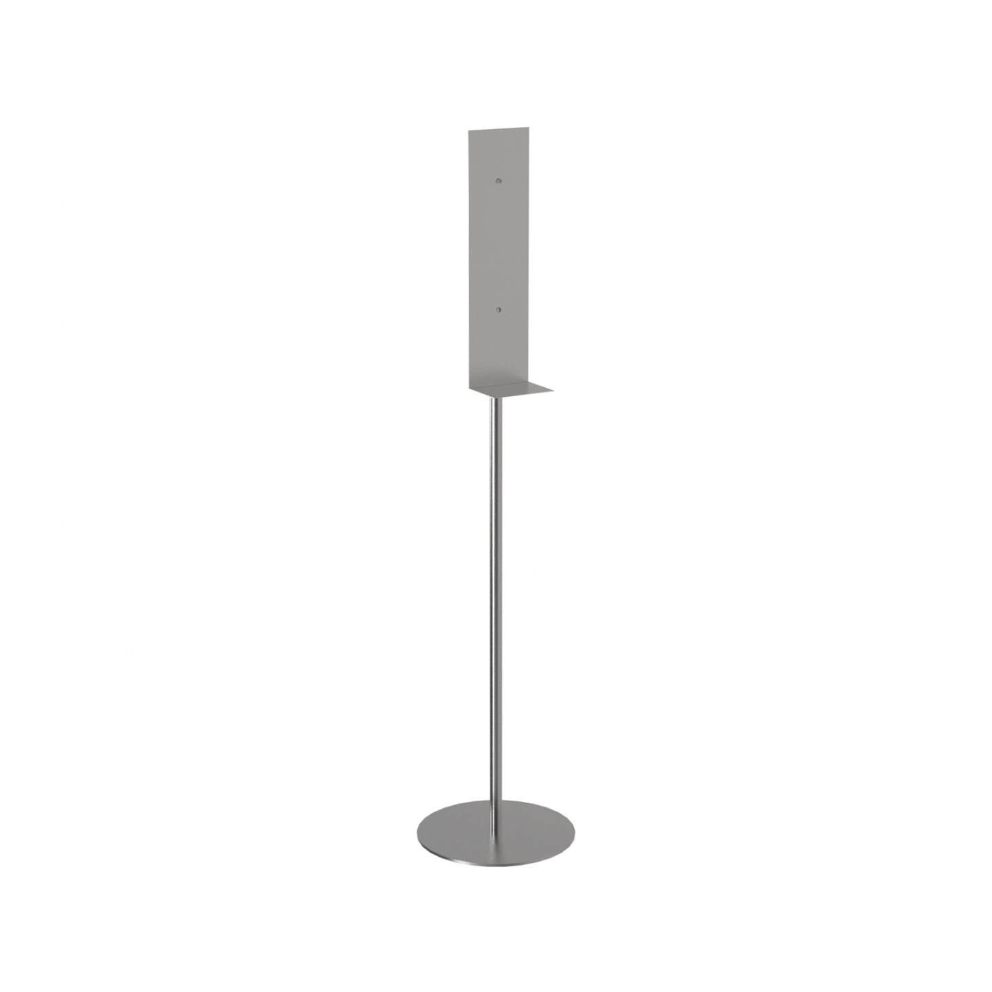 135mm W Free Standing 68002 Mobile Sanitiser Stand - 135mm W x 330mm D x 1455mm H - Satin
