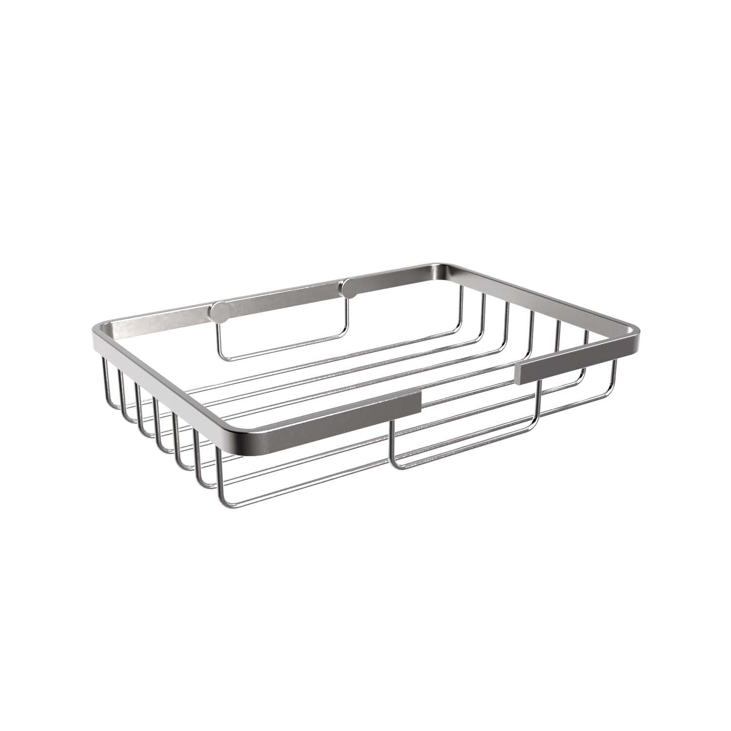 165mm W Surface Mounted Soap Basket Small - 165mm W x 30mm H x 120mm D - Satin