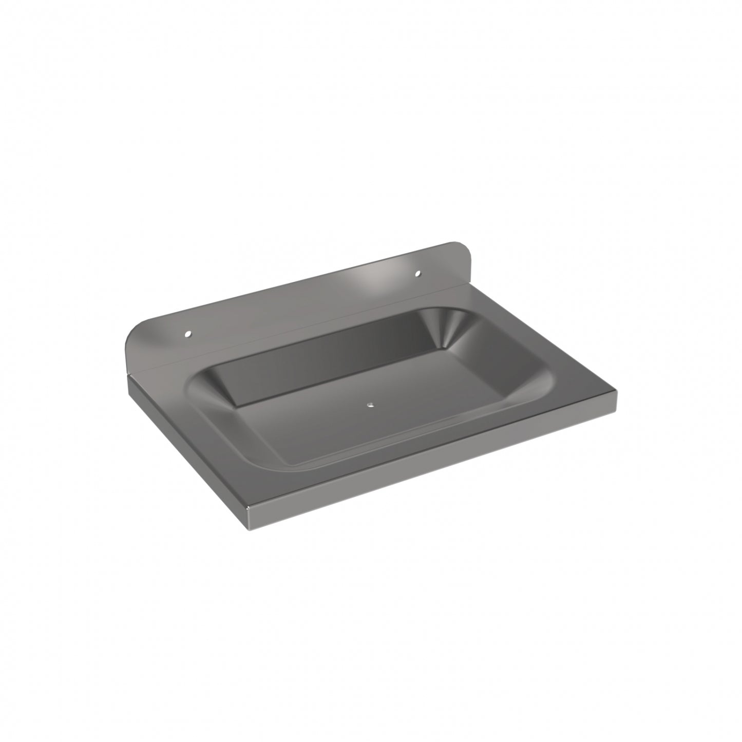 150mm W Surface Mounted Soap Dish Heavy Duty - 150mm W x 20mm H x 100mm D - Satin