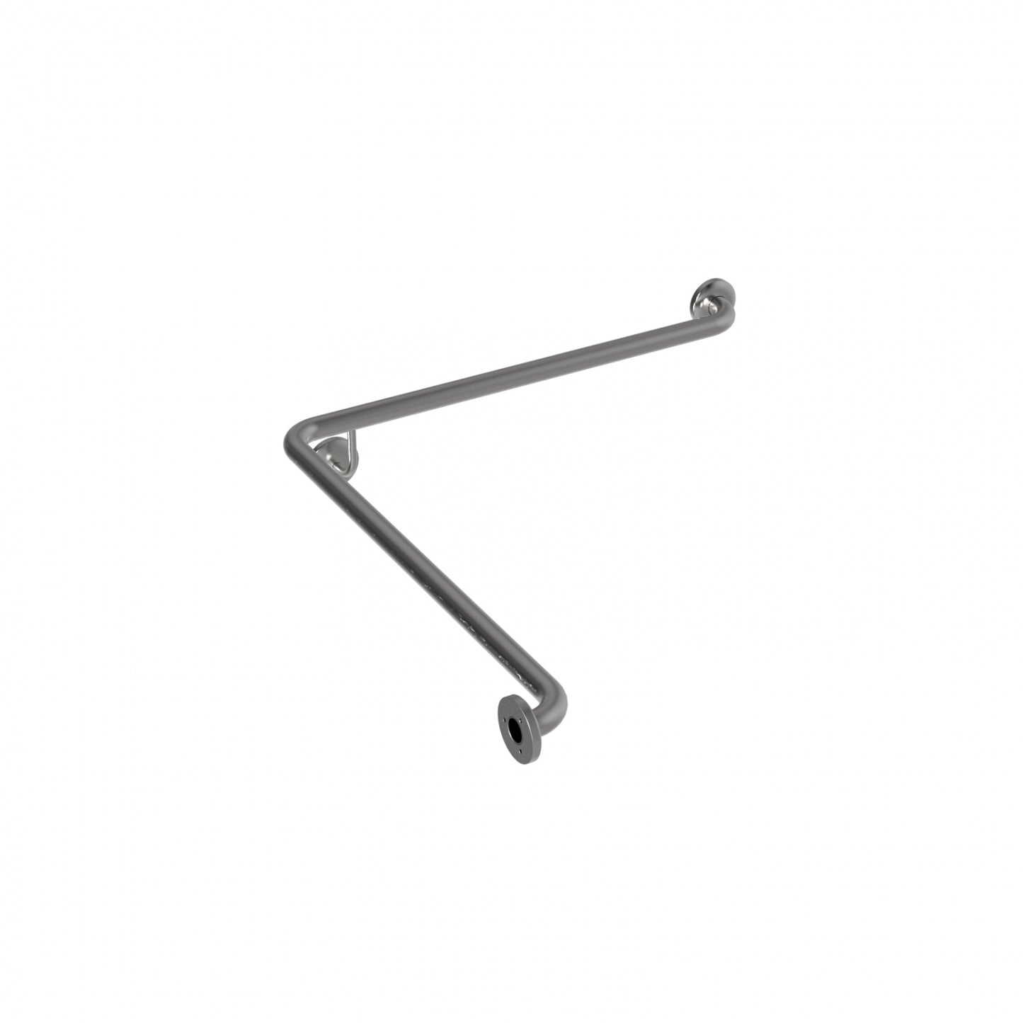 RH 750mm Surface Mounted 32mm Corner Shower Grab Rail - RH 750mm x 750mm - Satin