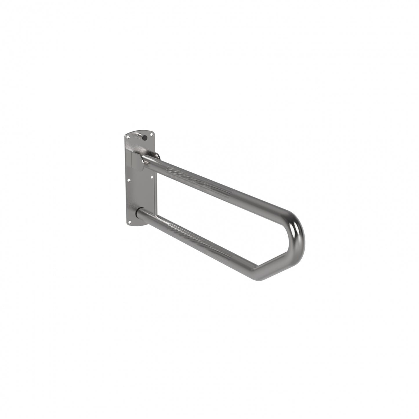 800mm W Surface Mounted 32mm Peened Drop Down Grab Rail with Locking pin - 800mm W x 300mm H - Satin