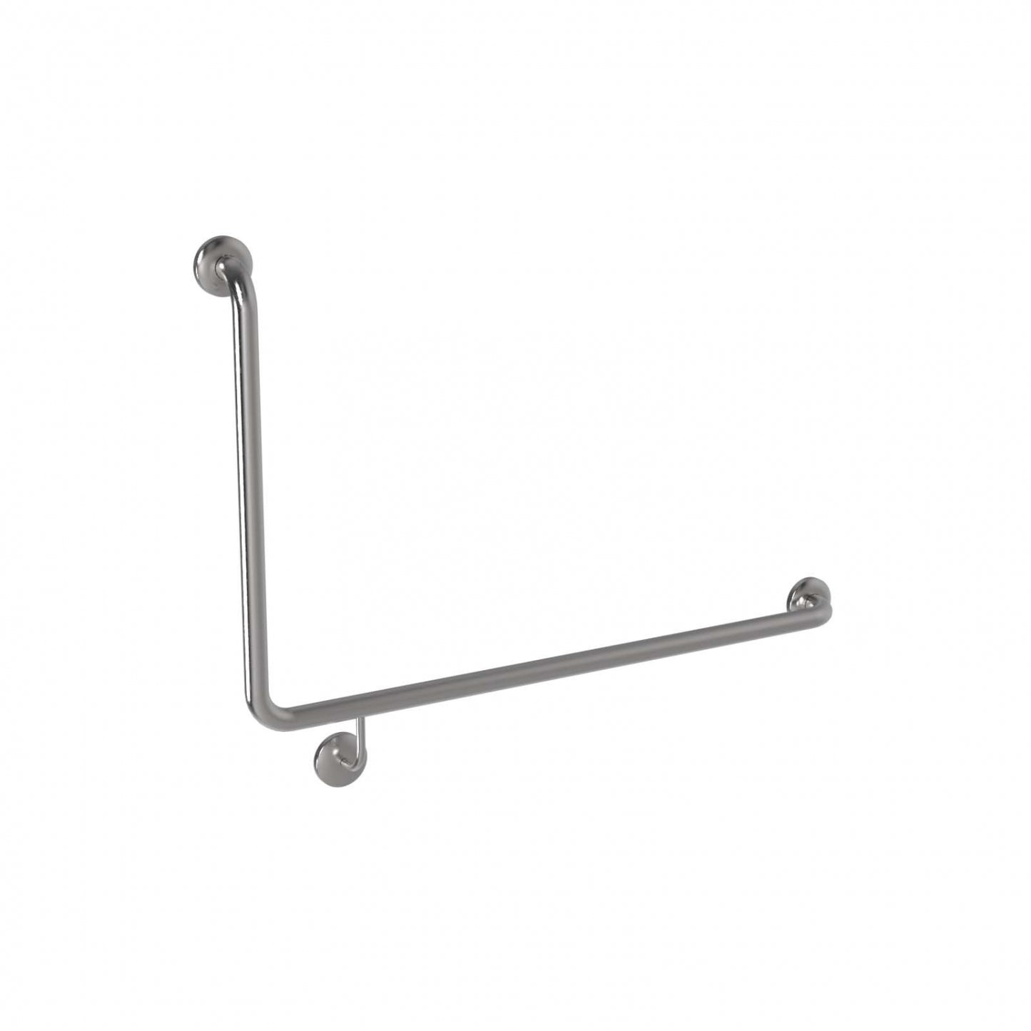 RH 950mm Surface Mounted 32mm Toilet Grab Rail 90 Degree - RH 950mm x 600mm - Satin