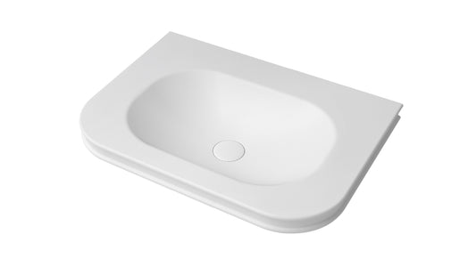 Havana English Edge 750x500x50 Matte White with Soft Square Basin Top