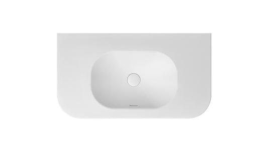 Havana English Edge 900x500x50 Matte White with Soft Square Basin Top