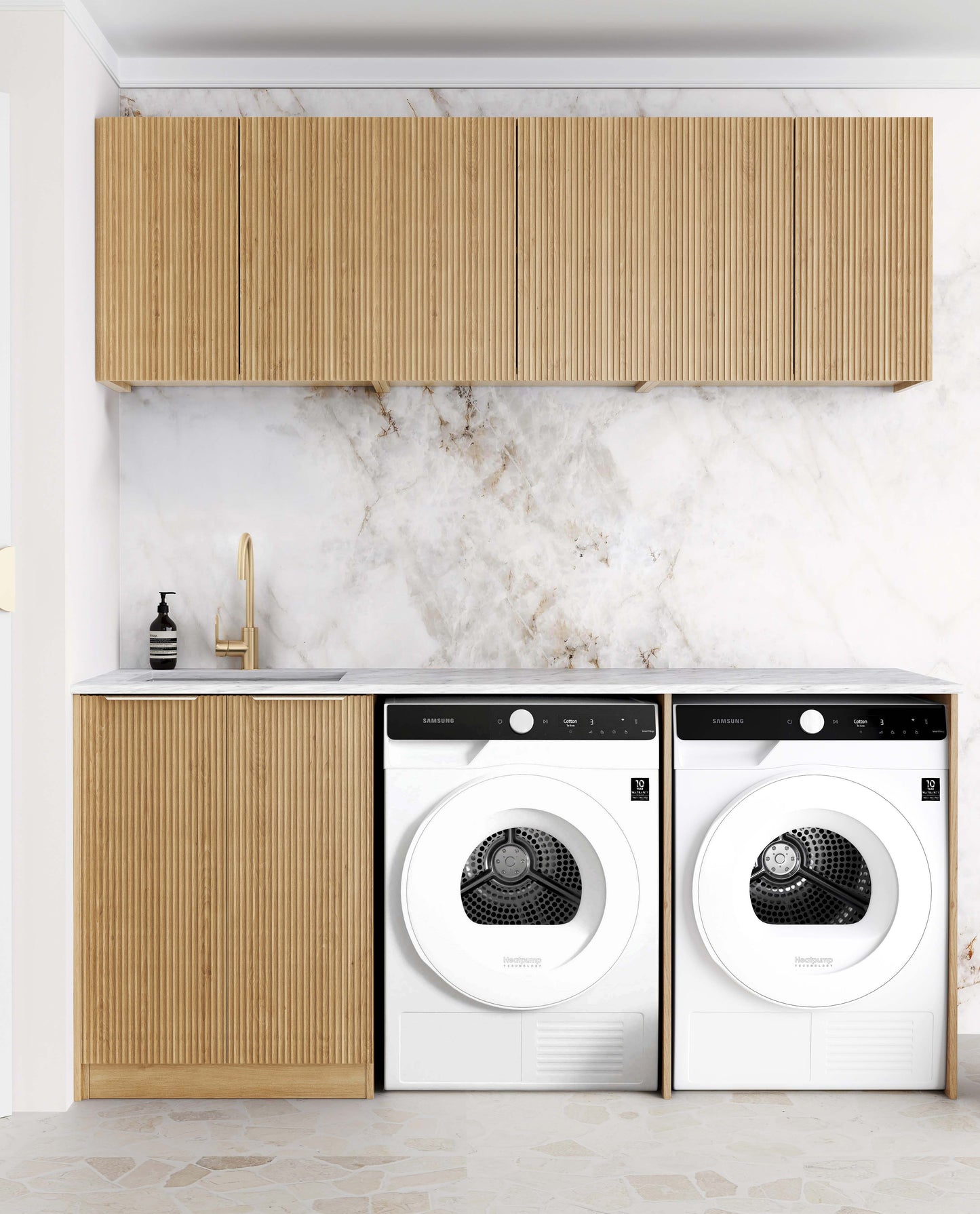 Laundry Kit 1960A Havana Woodland Oak with Cloudy Carrara Top