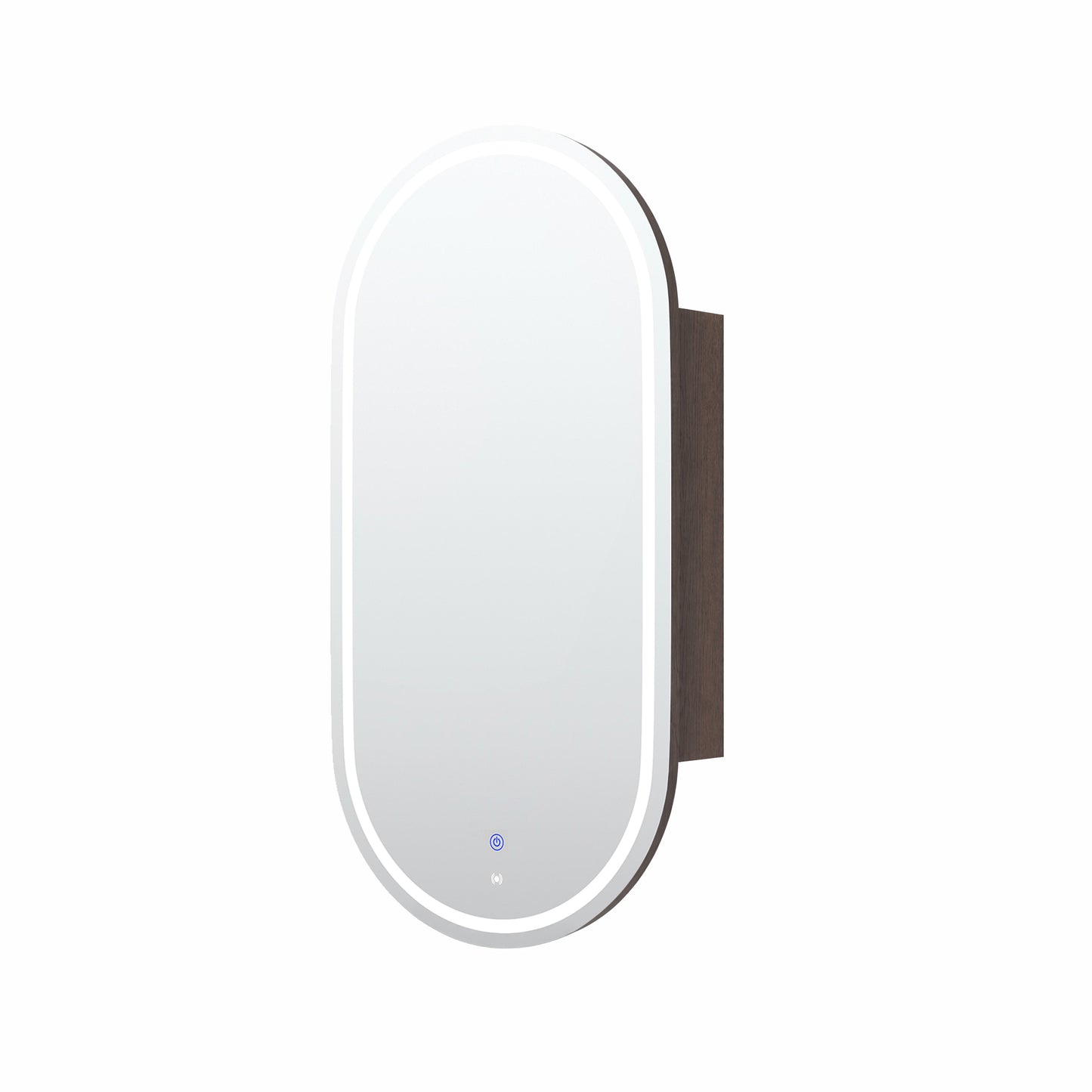 LED Noosa 900x450 Sable Walnut Shaving Cabinet - Premium Edition