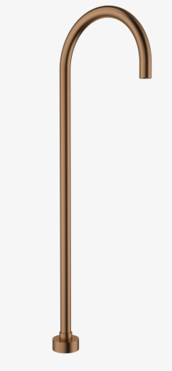 Yale Round Floor-Mounted Bath Spout Brushed Copper