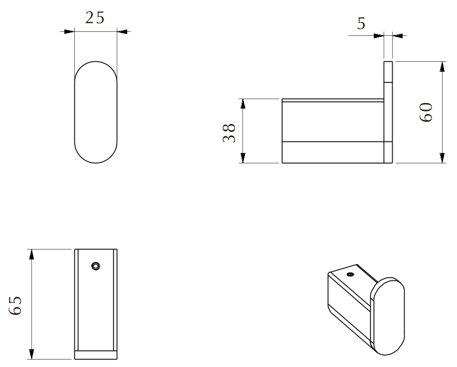 Supra Robe Hook - Brushed Nickel