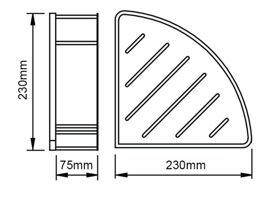 IVANO Series Black Stainless Steel Shower Shelf