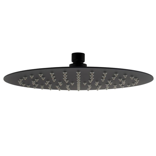 Pavia 250mm Matte Black Shower Head Stainless Steel Round
