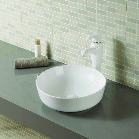 Gloss White Round Ceramic Basin - 415x415x135mm