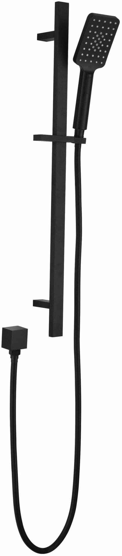 Eden Square Sliding Shower Set - Matt Black