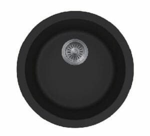 Pearl Black Undermount Single Bowl Granite Sink (Round) 455x190mm