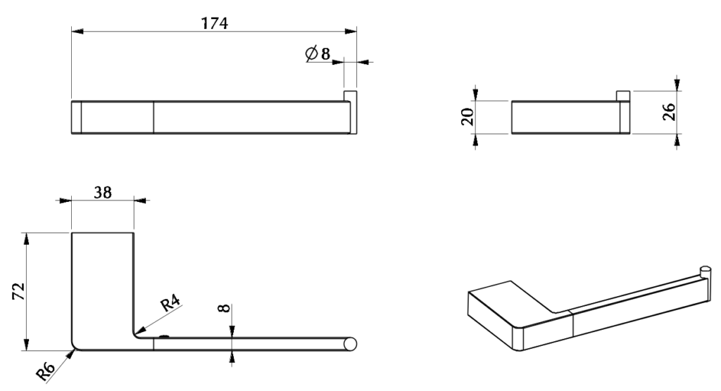 Milos Toilet Paper Holder - Brushed Nickel
