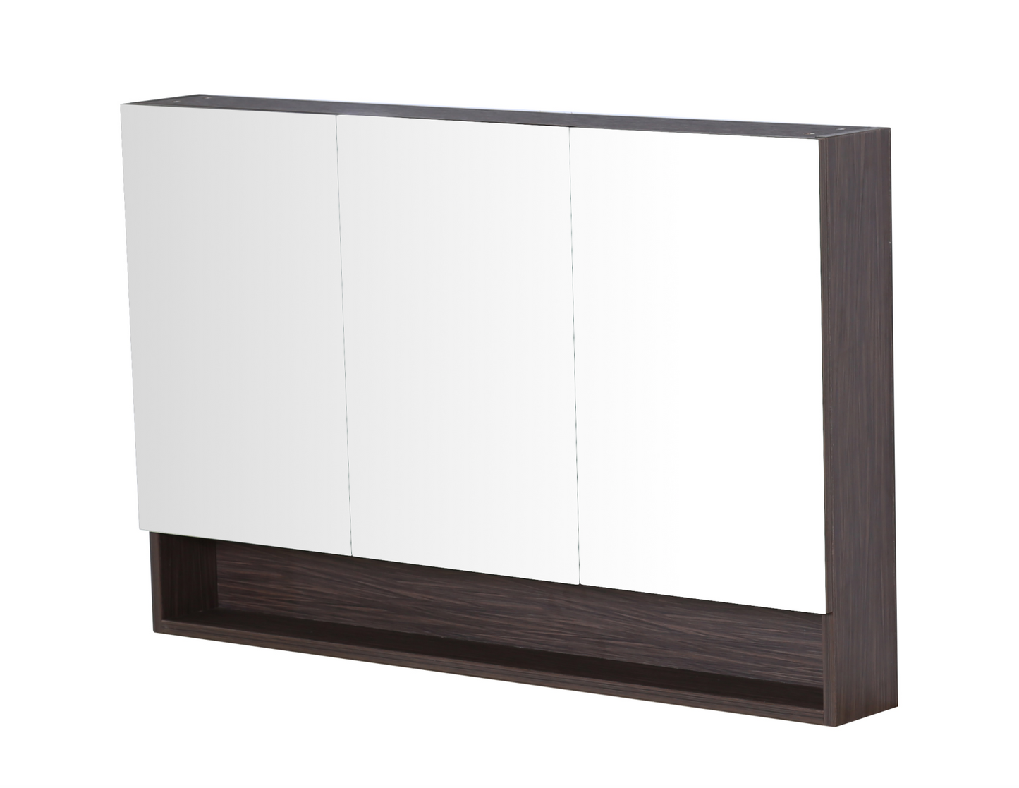 Stella Walnut Shaving Cabinet - Three Doors - Dark Brown - 1200mm