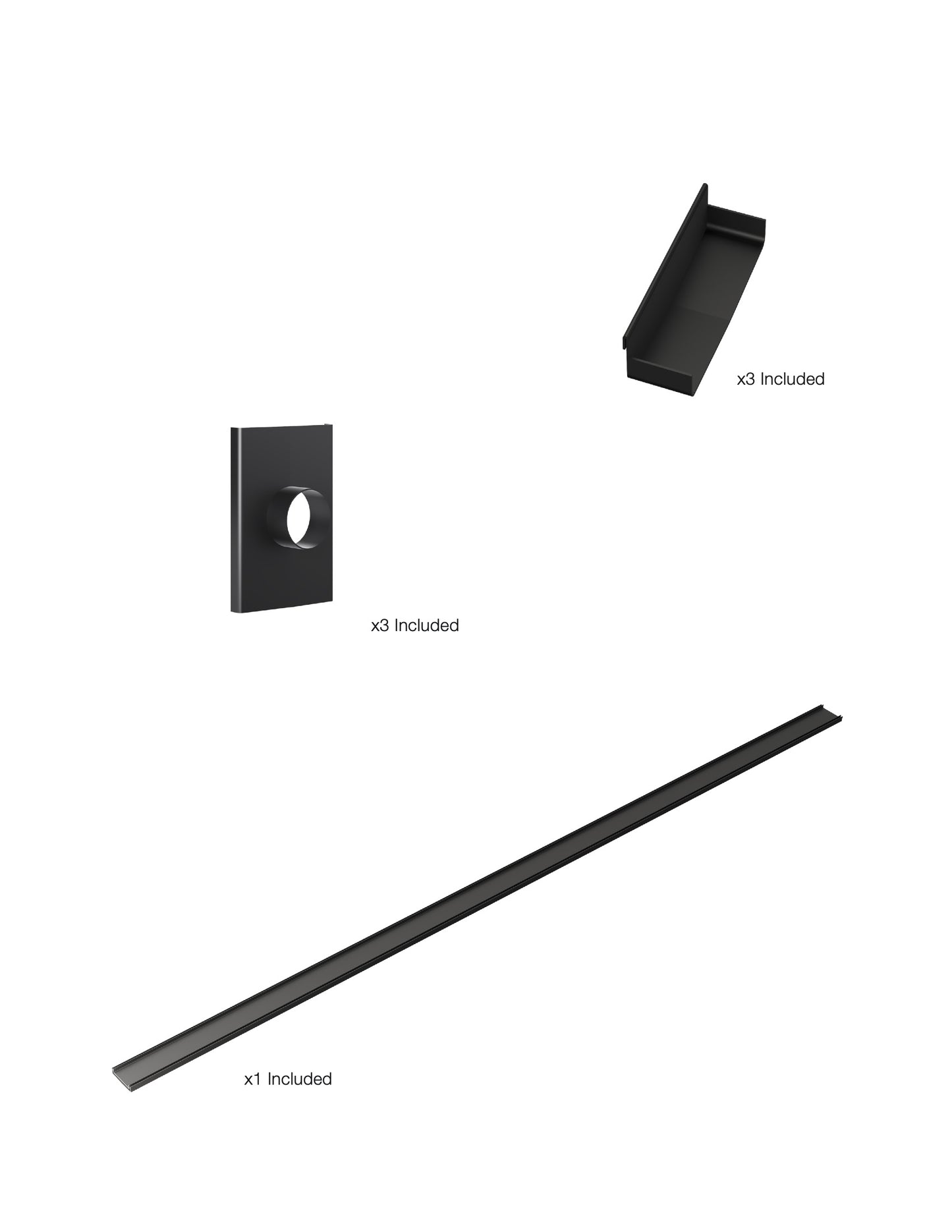K1 Ezy-3000mm TS / Endcap / 50mm Outlet - Matte Black