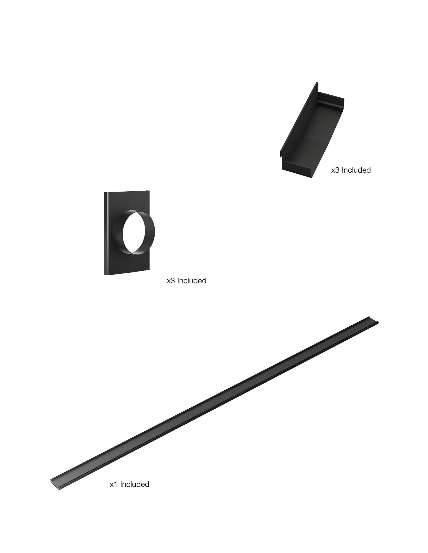 K1 Ezy-3000mm TS / Endcap / 80mm Outlet - Matte Black