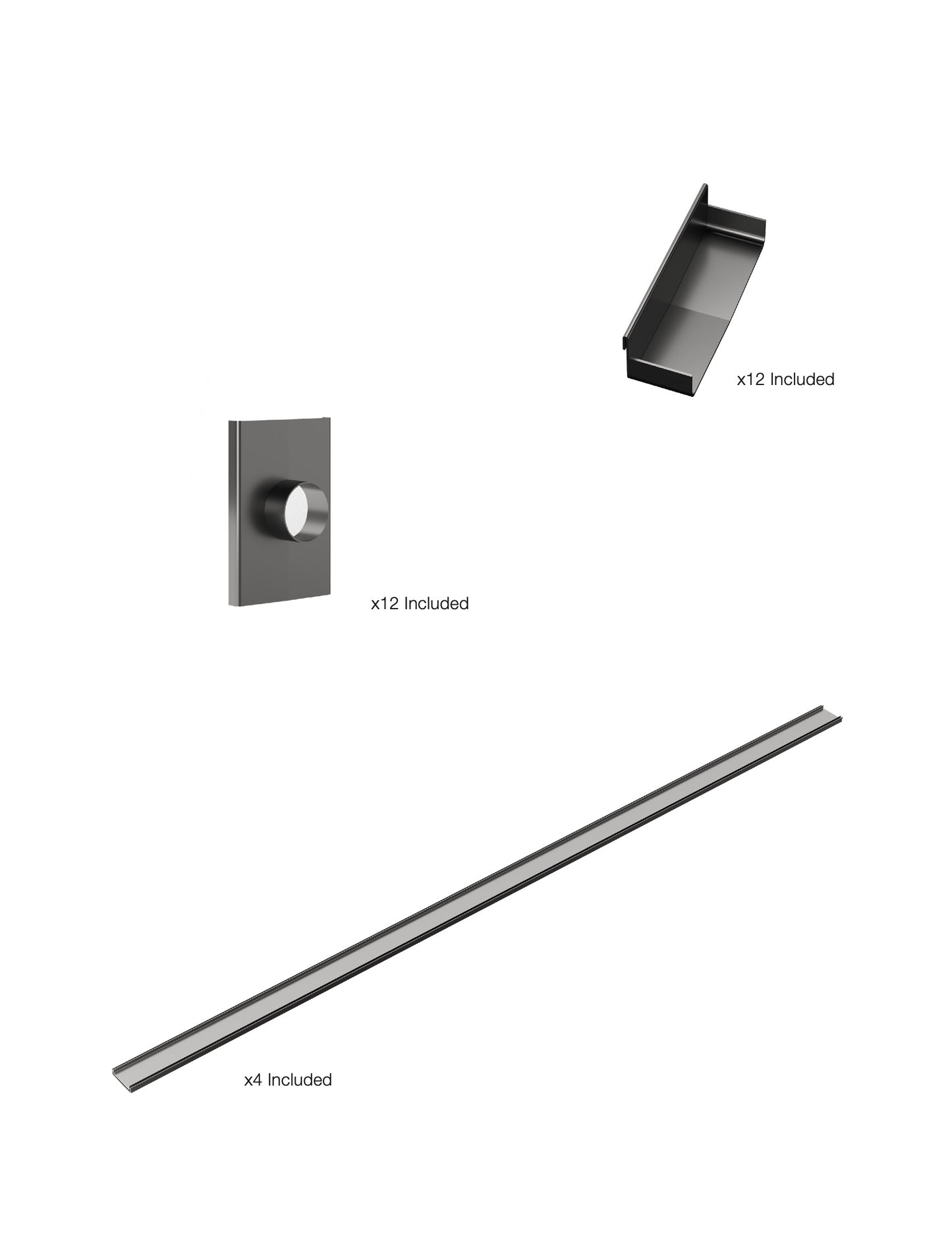 K4 Ezy-3000mm TS / Endcap / 50mm Outlet - Gunmetal