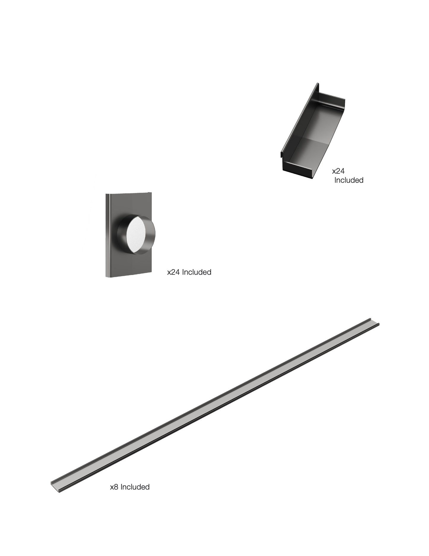 K8 Ezy-3000mm TS / Endcap / 70mm Outlet - Gunmetal
