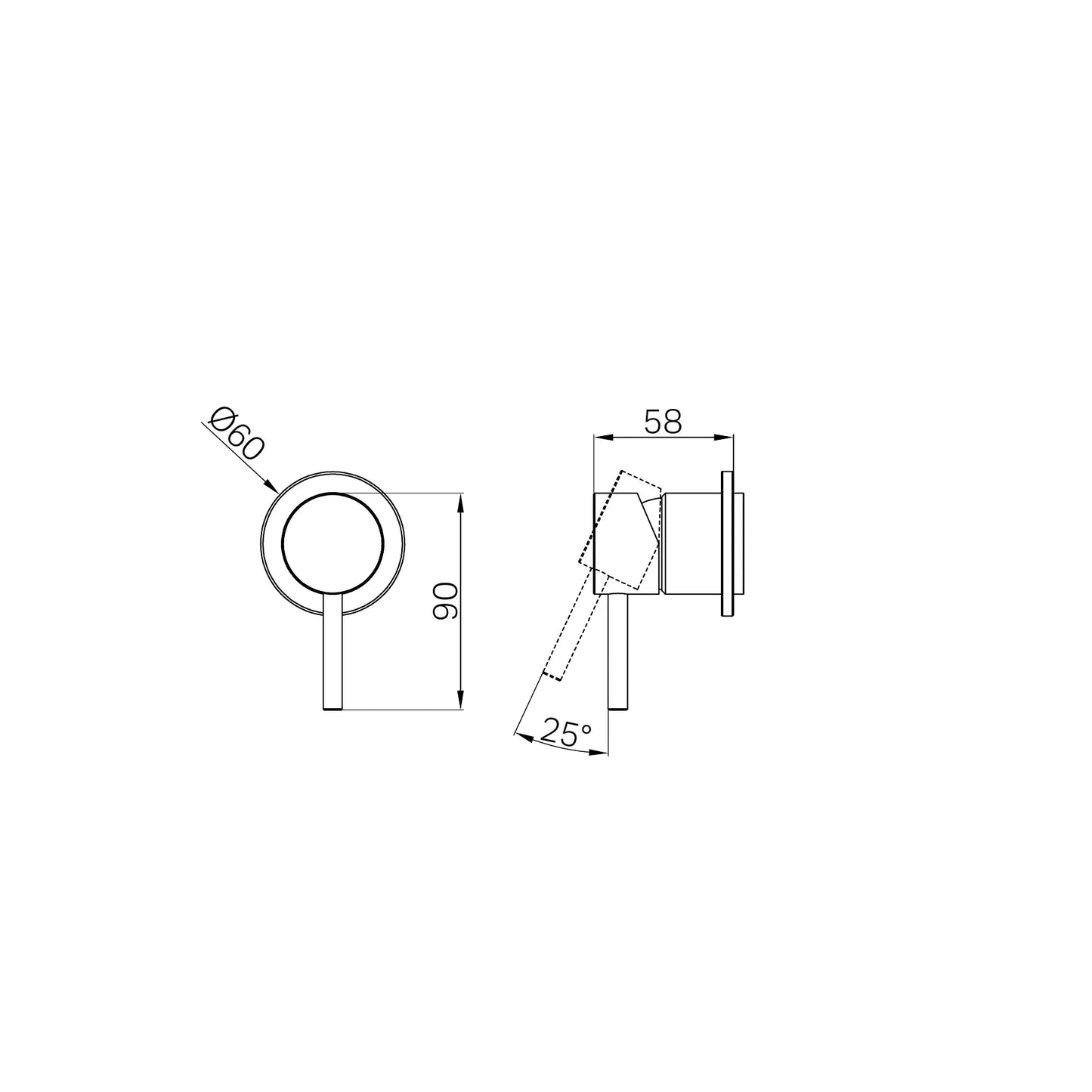 Dolce II Shower Mixer Trim Kits Only Brushed Nickel
