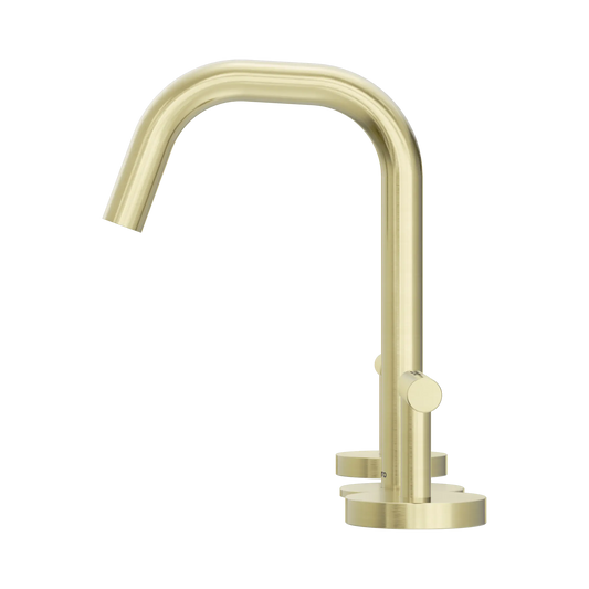Nero Mecca Lever Basin Set Edge Spout Brushed Gold