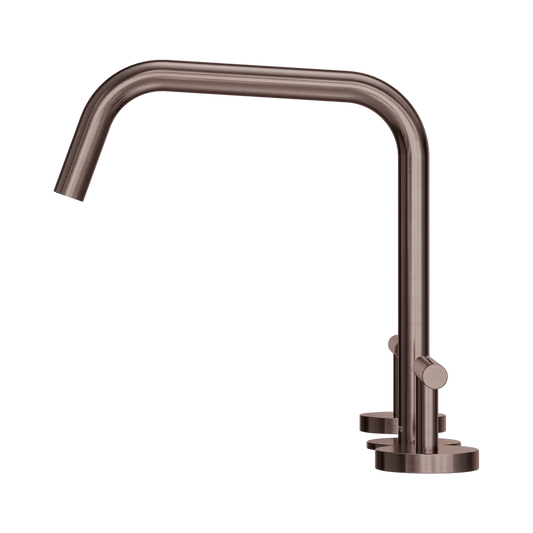 Mecca Lever Bath/Kitchen Set Edge Spout II Brushed Bronze