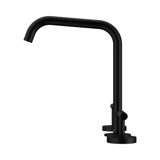 Mecca Lever Bath/Kitchen Set Edge Spout Matte Black