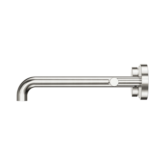 Mecca Lever Wall Basin/Bath Set 220mm Spout Brushed Nickel