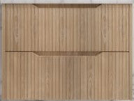 750mm Bali Wall Hung Vanity - MDF - American oak