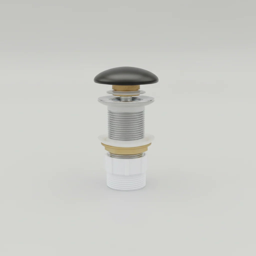 Matte Black Ceramic Cap for Pop-up Waste