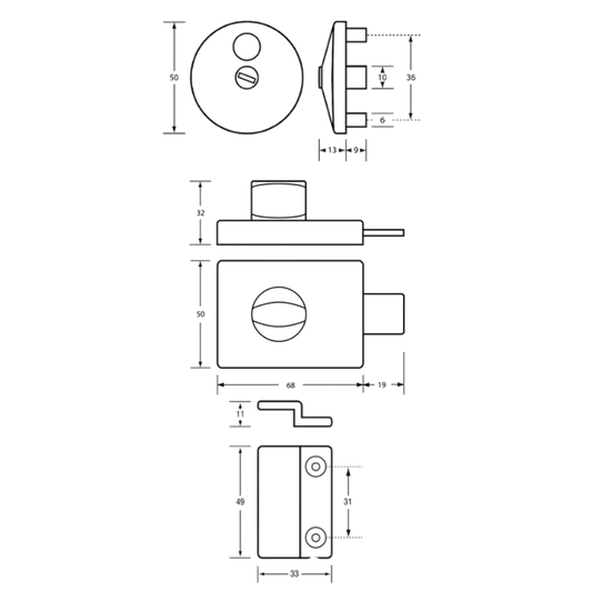 300 Series Lock and Indicator Set – With Screw Fixings