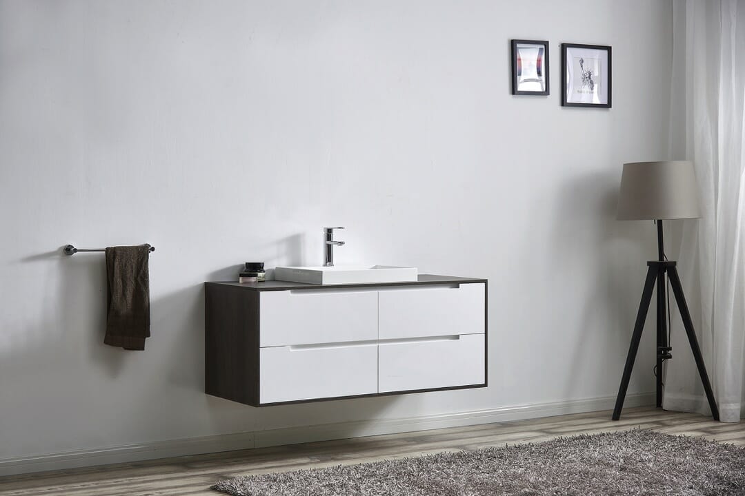 Wall Hung Vanity with Ceramic Top - 1200mm