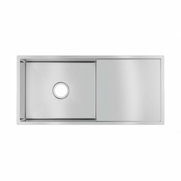 1.2mm Handmade Top/Undermount Single Bowl Kitchen Sink - 960x450x230mm