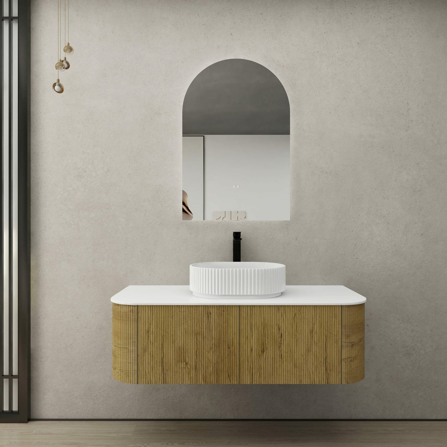 Bronte Wall Hung Vanity - Prime Oak - 1200mm