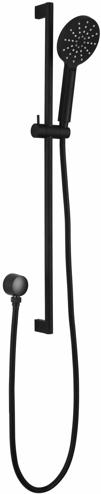 Cora Round Sliding Shower Set - Matt Black