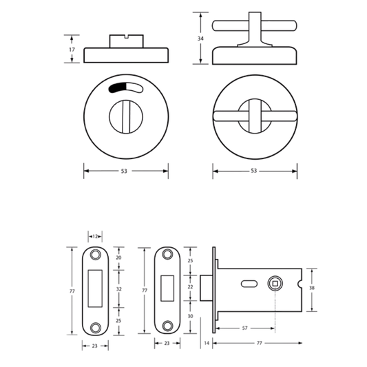 400A Morticed Lock and Indicator Set – With Screw Fixings