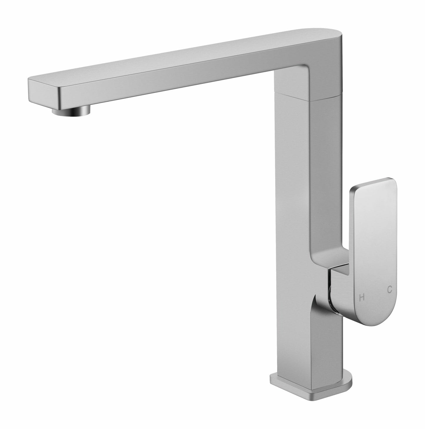 Flores square neck sink mixer - Brushed Nickel