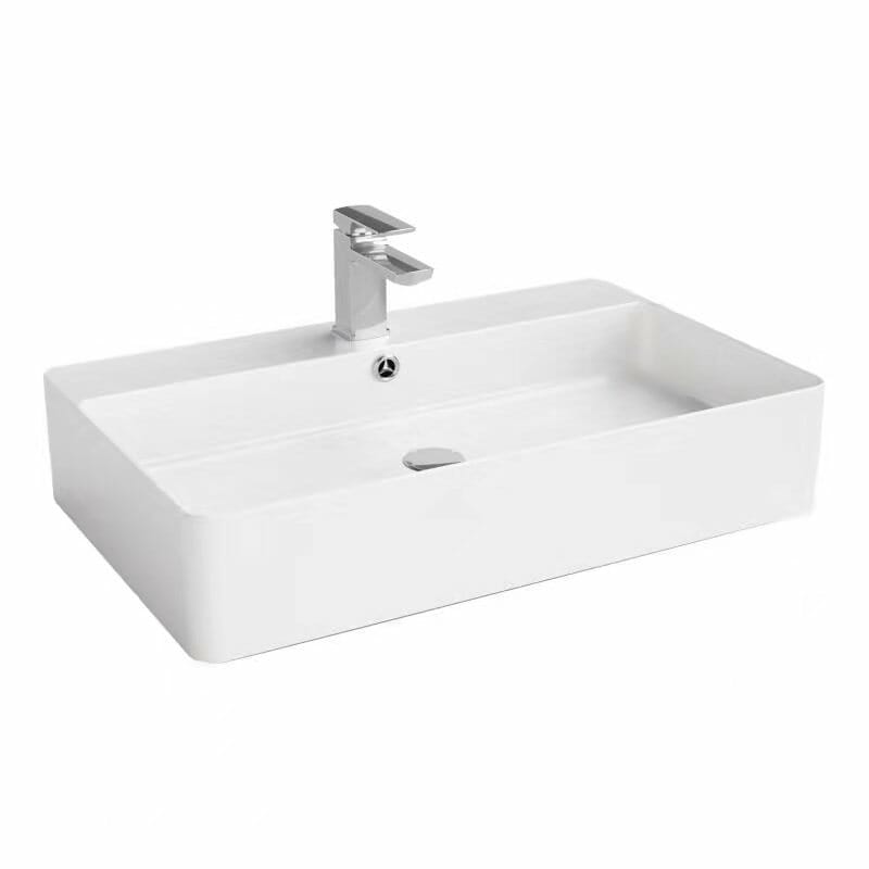 Ultra Slim Gloss White Fine Ceramic Basin