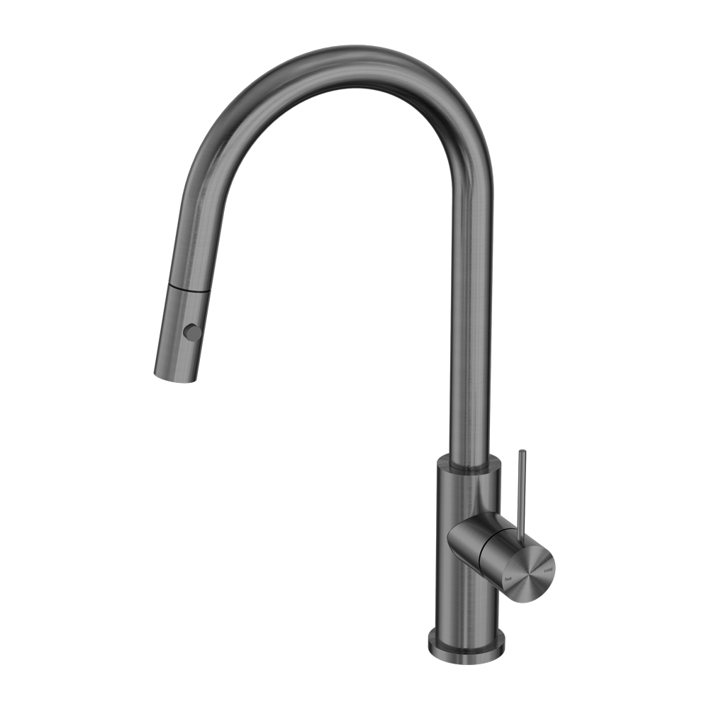 Nero Mecca Pull Out Sink Mixer With Vegie Spray Function Gun Metal