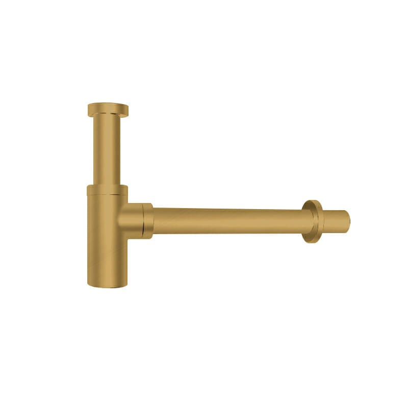 Brushed Yellow Gold Bottle Trap