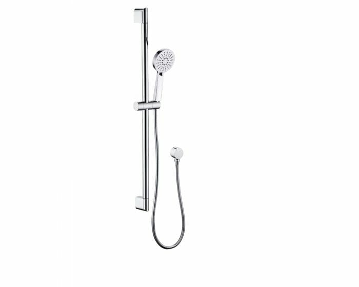 Maya Round Brass Multi-function Sliding Shower Set - Chrome