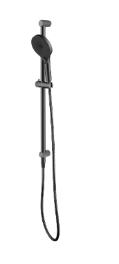 Mica Fluted Shower Head on Rail - Gunmetal - (BOM)