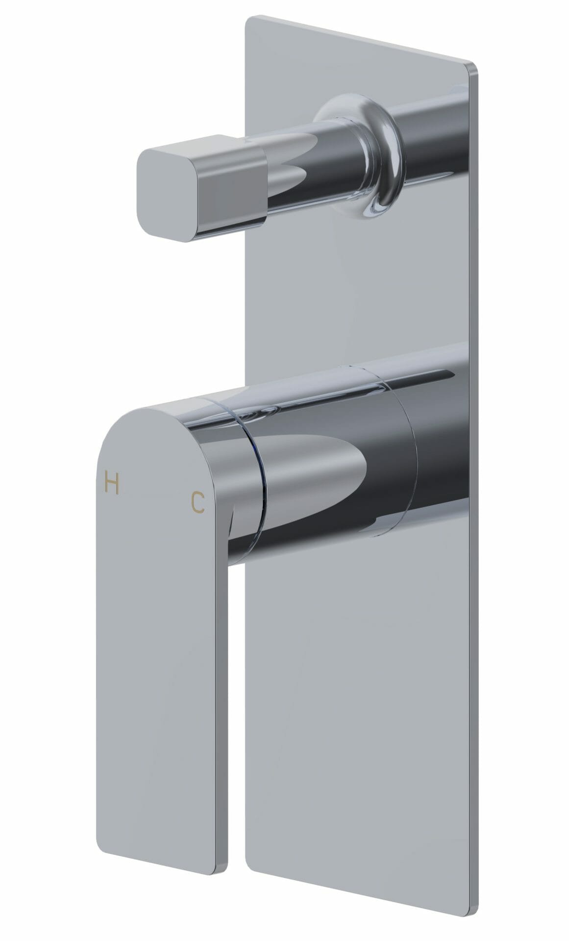 Ruki Wall Mixer With Diverter - Chrome