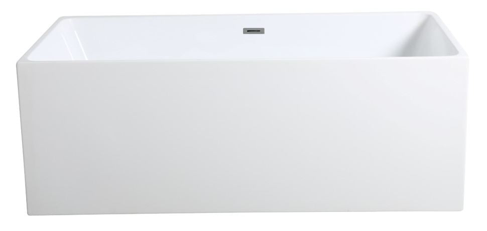 1400mm Theo Multifit Bathtub - Overflow - Gloss White