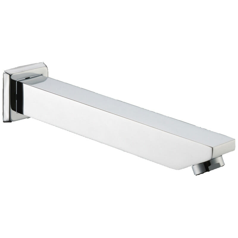Yale Square Bath Spout 200mm - Chrome