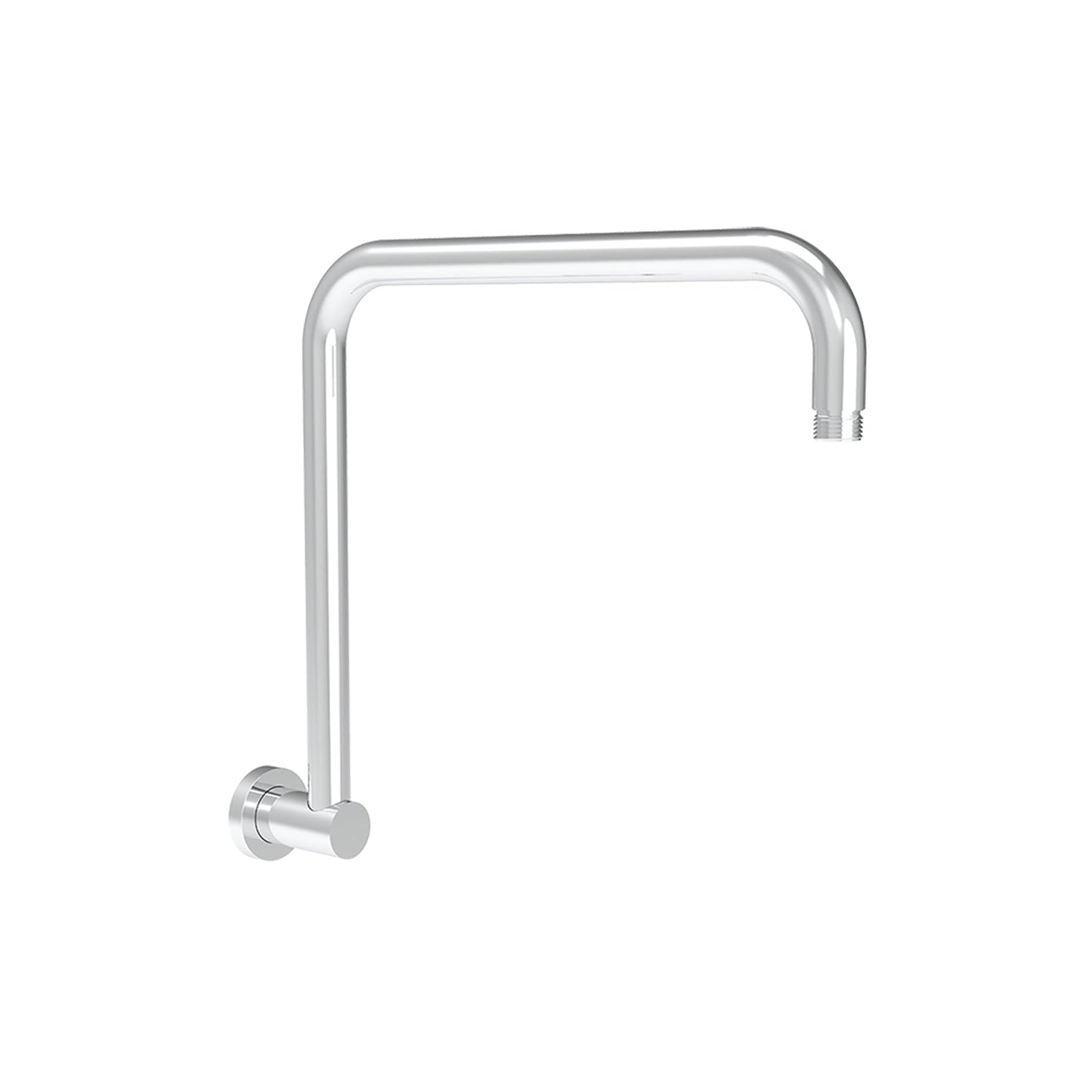 Round Chrome Rectangle Curved Wall Shower Arm - PRY020